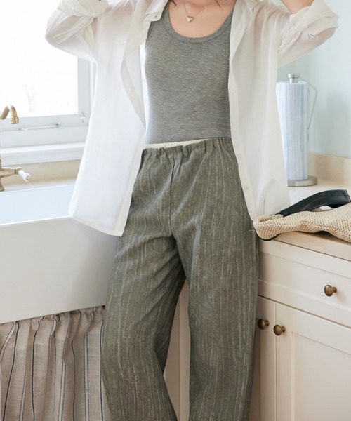 JOCOSA（ジョコサ）の「ダブルウエスト イージーパンツ（その他パンツ・レディース・グレー/ブラック/ベージュ/ブルー・M/L）」の11枚目の写真