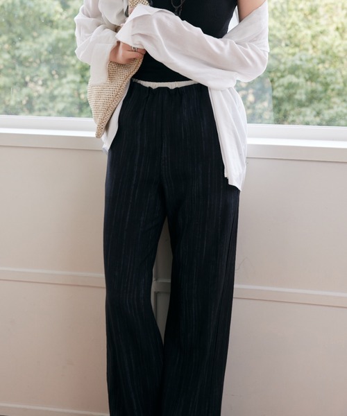 JOCOSA（ジョコサ）の「ダブルウエスト イージーパンツ（その他パンツ・レディース・グレー/ブラック/ベージュ/ブルー・M/L）」の9枚目の写真
