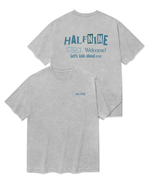 HALFNINE(ハーフナイン)の「レッツトーク 半袖Tシャツ F03BRD_HBX10961(Tシャツ/カットソー・メンズ・ホワイト/ブルー/ブラック/グレー系その他・XL/S/M/L)」の1枚目の写真