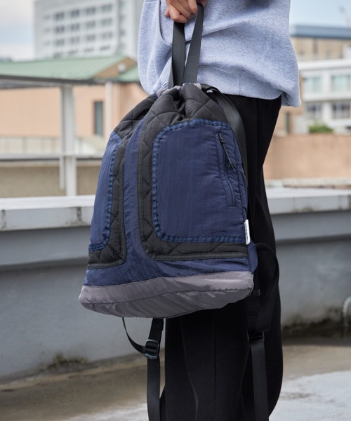 CONTROL FREAK / CTFK(コントロールフリーク)の「CONTROL FREAK / CTFK/コントロールフリーク/シーティーエフケー キルトナップザック 2WAY ブランドロゴ マチあり レディース 2026年秋冬(バックパック/リュック・レディース・ブラック/ブラウン/カーキ・FREE)」の2枚目の写真