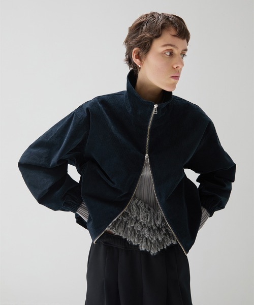 leinwande（ラインヴァンド）の「【leinwande】26AW新作 Short Zip Blouson / ショートジップブルゾン（ブルゾン・レディース・Navy/Beige/BROWN・ONE SIZE）」の5枚目の写真