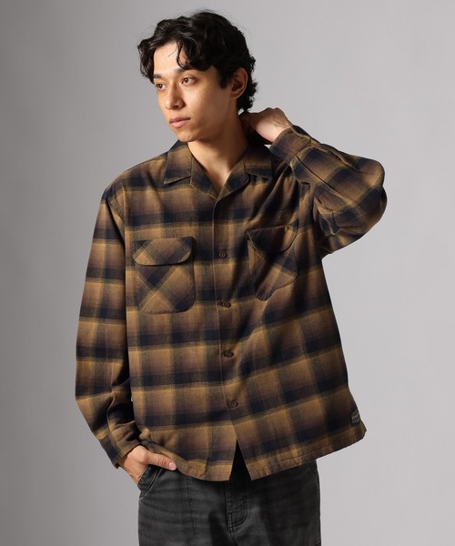 BAYFLOW(ベイフロー)の「【PENDLETON(ペンドルトン)】別注オープンカラーシャツ(シャツ/ブラウス・メンズ・ブラック/キャメル・LARGE/MEDIUM)」の16枚目の写真