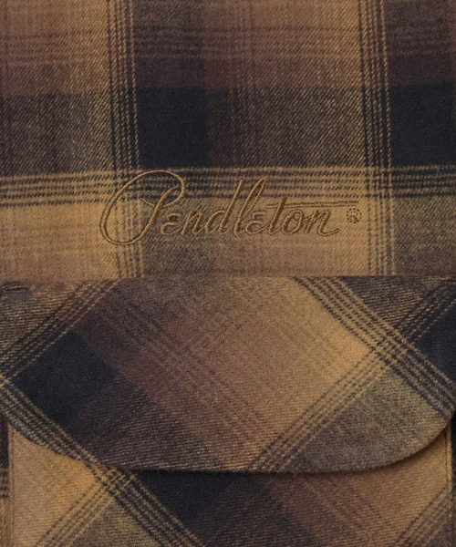 BAYFLOW(ベイフロー)の「【PENDLETON(ペンドルトン)】別注オープンカラーシャツ(シャツ/ブラウス・メンズ・ブラック/キャメル・LARGE/MEDIUM)」の6枚目の写真