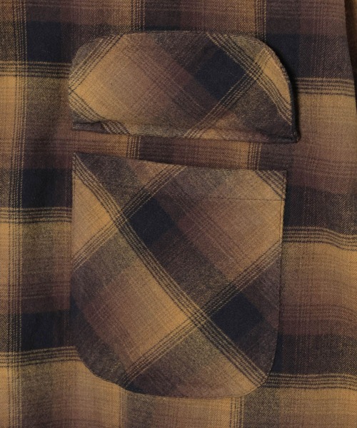 BAYFLOW(ベイフロー)の「【PENDLETON(ペンドルトン)】別注オープンカラーシャツ(シャツ/ブラウス・メンズ・ブラック/キャメル・LARGE/MEDIUM)」の7枚目の写真