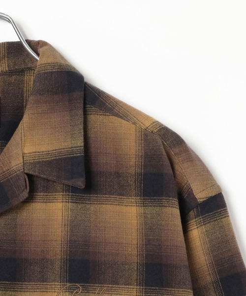 BAYFLOW(ベイフロー)の「【PENDLETON(ペンドルトン)】別注オープンカラーシャツ(シャツ/ブラウス・メンズ・ブラック/キャメル・LARGE/MEDIUM)」の9枚目の写真
