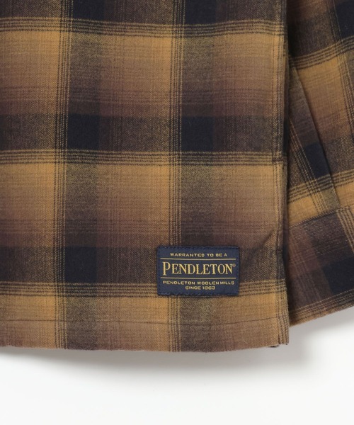 BAYFLOW(ベイフロー)の「【PENDLETON(ペンドルトン)】別注オープンカラーシャツ(シャツ/ブラウス・メンズ・ブラック/キャメル・LARGE/MEDIUM)」の10枚目の写真