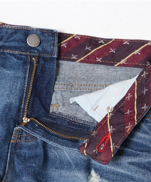 GUILD PRIME（ギルドプライム）の「【GUILD PRIME】WOMENS ダメージデニム（デニムパンツ・レディース・インディゴブルー・36/34）」の7枚目の写真