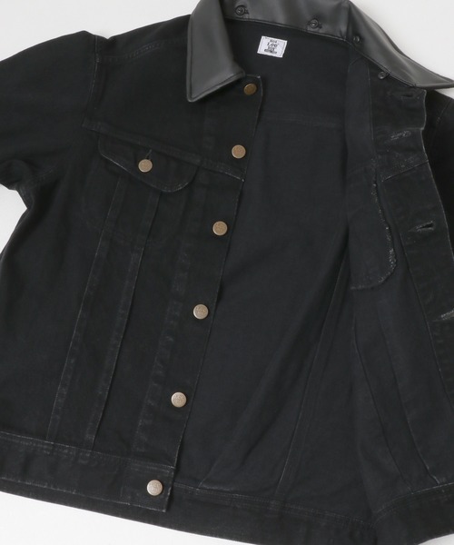 URBAN RESEARCH ROSSO WOMEN（アーバンリサーチ　ロッソ）の「『別注』Lee×ROSSO　2WAY COLLAR JACKET（デニムジャケット・レディース・ブラック系その他/ワンウォッシュ・FREE）」の4枚目の写真