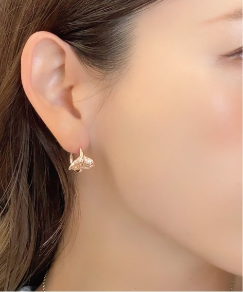 Stelino(ステリノ)の「ハワイアンジュエリー フープピアス ホエールテール くじら 金属アレルギー対応 (片耳用)(ピアス(片耳用)・レディース・シルバー/ゴールド/ピンクゴールド・#18)」の5枚目の写真