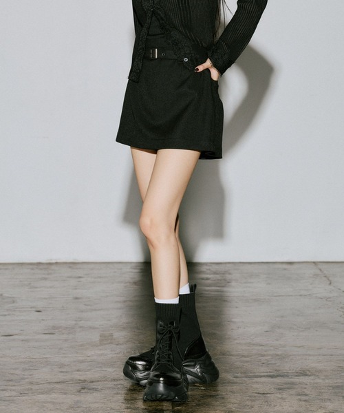 PAGEBOY(ページボーイ)の「クラシックショートパンツ【セットアップ対応】(その他パンツ・レディース・ブラック/チェック・FREE)」の4枚目の写真