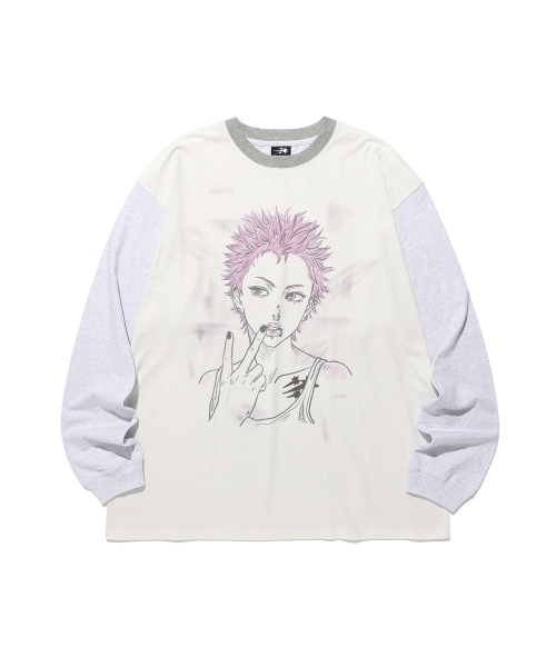 NICE GHOST CLUB(ナイスゴーストクラブ)の「PINK BOY BIGBIG LS TEE_WHITE(NG2GFUT559A)(Tシャツ/カットソー・レディース・ホワイト・SMALL/MEDIUM)」の1枚目の写真