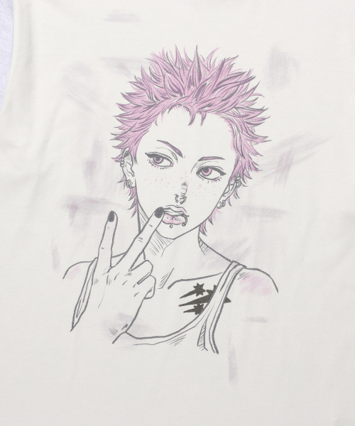 NICE GHOST CLUB(ナイスゴーストクラブ)の「PINK BOY BIGBIG LS TEE_WHITE(NG2GFUT559A)(Tシャツ/カットソー・レディース・ホワイト・SMALL/MEDIUM)」の4枚目の写真