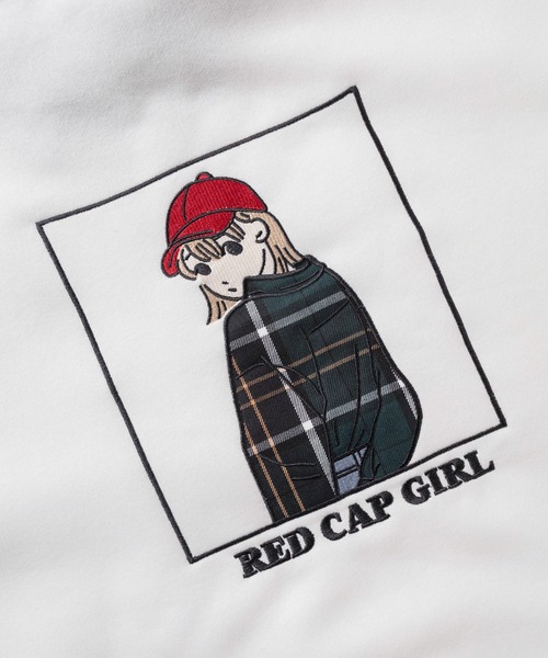 Red Cap Girl(レッドキャプガール)の「【70】【RCG/レッドキャップガール】フェイクレイヤードスウェット/トレーナー/ドッキング/シャツ衿付/重ね着風/刺繍/裏起毛/ユニセックス/レディース/メンズ(スウェット・メンズ・グレー/ホワイト/ブラック・M/L/XL)」の13枚目の写真