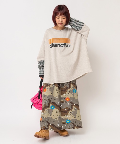 RNA（アールエヌエー）の「M2765 ネルコンビBIGプルオーバー（Tシャツ/カットソー・レディース・ブラック/杢グレー/パープル・MEDIUM）」の12枚目の写真
