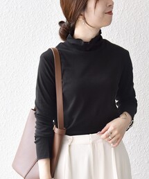 〈手洗い可能〉コットン ハイネック プルオーバー