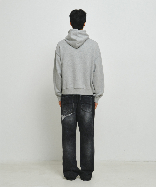 ENDOOR（エンドア）の「ダメージリペアデニムパンツ（ブラック）（デニムパンツ・レディース・ブラック・LARGE/MEDIUM/X-LARGE）」の4枚目の写真