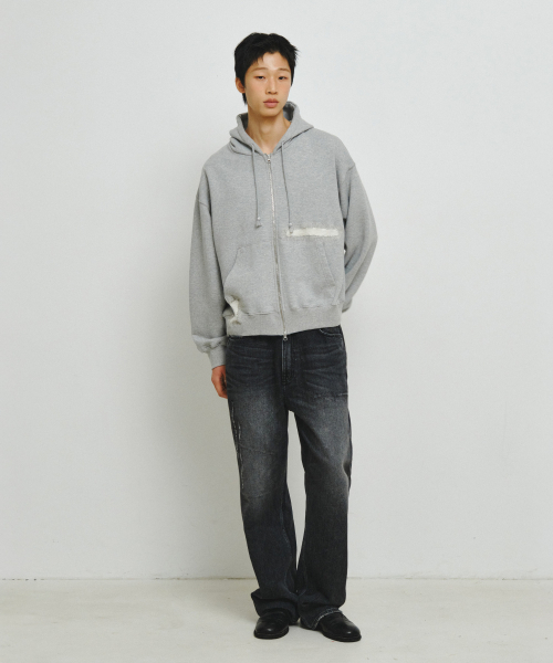 ENDOOR（エンドア）の「ダメージリペアデニムパンツ（ブラック）（デニムパンツ・レディース・ブラック・LARGE/MEDIUM/X-LARGE）」の5枚目の写真