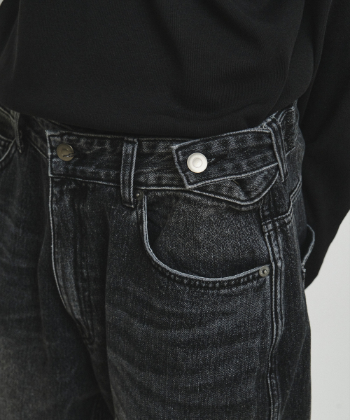 ENDOOR（エンドア）の「ダメージリペアデニムパンツ（ブラック）（デニムパンツ・レディース・ブラック・LARGE/MEDIUM/X-LARGE）」の12枚目の写真
