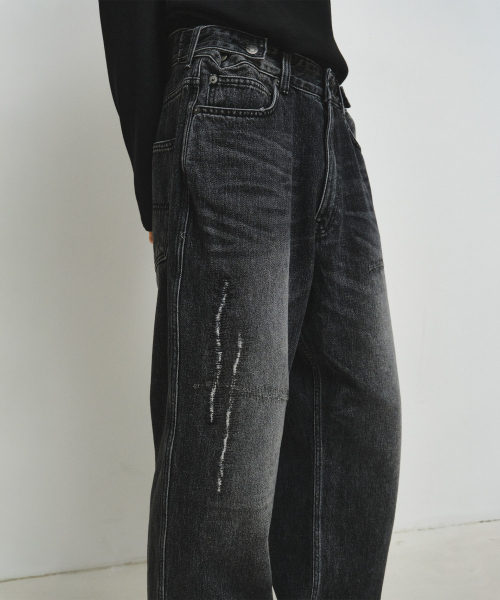 ENDOOR（エンドア）の「ダメージリペアデニムパンツ（ブラック）（デニムパンツ・レディース・ブラック・LARGE/MEDIUM/X-LARGE）」の13枚目の写真