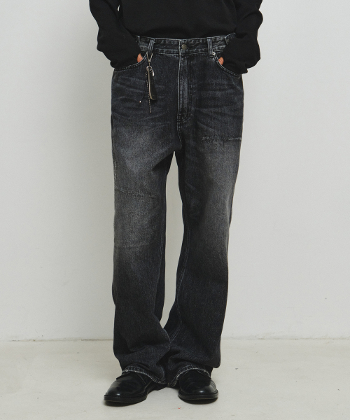 ENDOOR（エンドア）の「ダメージリペアデニムパンツ（ブラック）（デニムパンツ・レディース・ブラック・LARGE/MEDIUM/X-LARGE）」の15枚目の写真