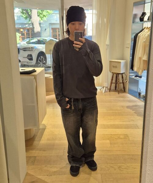 ENDOOR（エンドア）の「ダメージリペアデニムパンツ（ブラック）（デニムパンツ・レディース・ブラック・LARGE/MEDIUM/X-LARGE）」の22枚目の写真