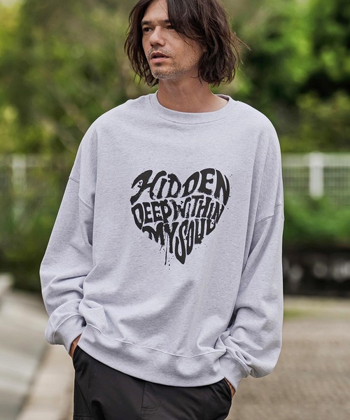 CAMBIO(カンビオ)の「msw1965- プリントCNスウェット - HIDDEN(2602137MCB)(スウェット・メンズ・ブラック/ネイビー/アッシュ・M/L/XL)」の4枚目の写真