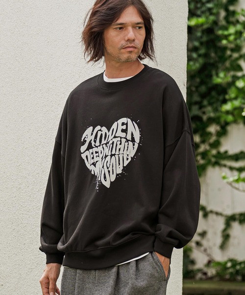 CAMBIO(カンビオ)の「msw1965- プリントCNスウェット - HIDDEN(2602137MCB)(スウェット・メンズ・ブラック/ネイビー/アッシュ・M/L/XL)」の9枚目の写真