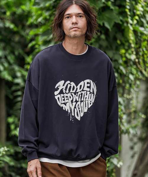 CAMBIO(カンビオ)の「msw1965- プリントCNスウェット - HIDDEN(2602137MCB)(スウェット・メンズ・ブラック/ネイビー/アッシュ・M/L/XL)」の12枚目の写真