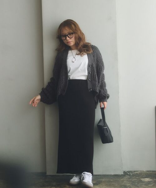 COHINA(コヒナ)の「コットンテレコIラインスカート 【低身長・小柄女性】(スカート・レディース・ブラック/グレイッシュベージュ・REGULAR/SHORT)」の9枚目の写真
