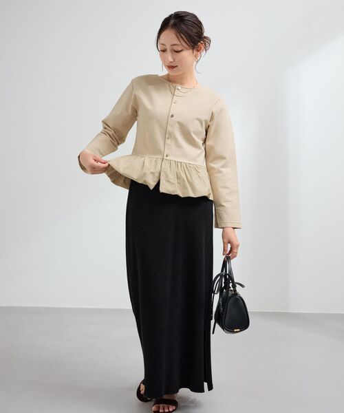 COHINA(コヒナ)の「コットンテレコIラインスカート 【低身長・小柄女性】(スカート・レディース・ブラック/グレイッシュベージュ・REGULAR/SHORT)」の20枚目の写真