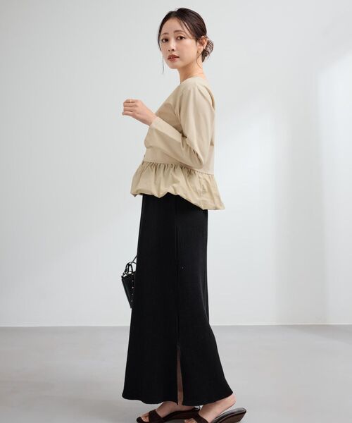 COHINA(コヒナ)の「コットンテレコIラインスカート 【低身長・小柄女性】(スカート・レディース・ブラック/グレイッシュベージュ・REGULAR/SHORT)」の21枚目の写真
