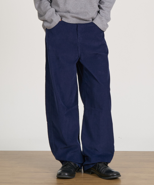 EXCONTAINER(エックスコンテナ)の「カーブドワイドコーデュロイパンツ (DEEP BLUE)(その他パンツ・メンズ・その他・SMALL/X-LARGE/LARGE/MEDIUM)」の1枚目の写真