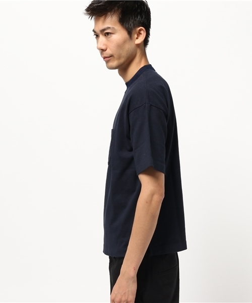 KICS DOCUMENT.(キクス ドキュメント)の「リブ衿 ヘビーコットン ポケットTシャツ(Tシャツ/カットソー・メンズ・Navy・3)」の2枚目の写真