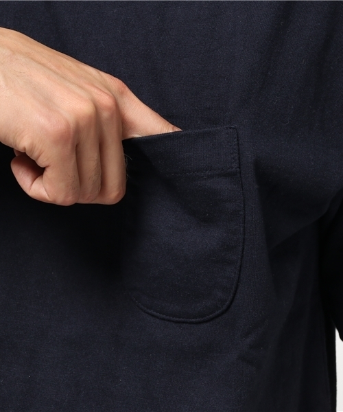 KICS DOCUMENT.(キクス ドキュメント)の「リブ衿 ヘビーコットン ポケットTシャツ(Tシャツ/カットソー・メンズ・Navy・3)」の6枚目の写真