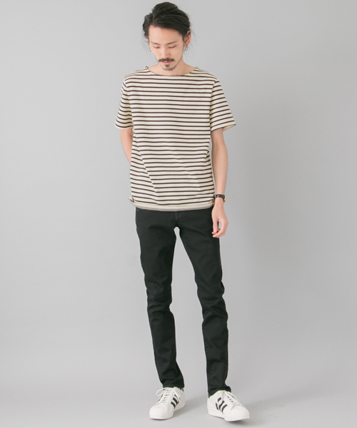 URBAN RESEARCH（アーバンリサーチ）の「UR バスクTEE（Tシャツ/カットソー・メンズ・グレー/ブラック/ホワイト/ホワイト系その他・LARGE/SMALL/MEDIUM）」の9枚目の写真