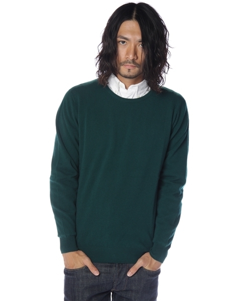 SHIPS（シップス）の「HAWICO for SHIPS: LAMBS WOOL CREW NECK（ニット/セーター・メンズ・オリーブ/コバルトブルー/ピンク・38/42/40）」の2枚目の写真