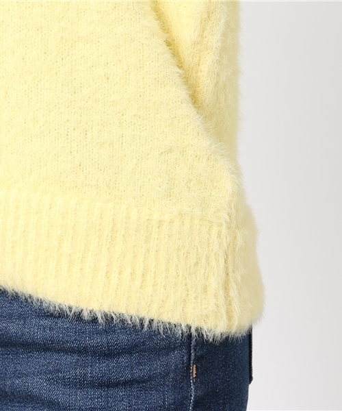 Ungrid（アングリッド）の「フェザーヤーンＶネックニット（ニット/セーター・レディース・ピンク/イエロー/ミント・FREE）」の9枚目の写真