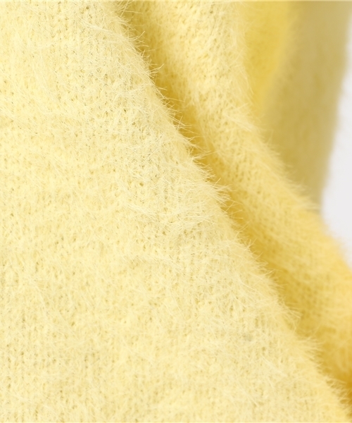 Ungrid（アングリッド）の「フェザーヤーンＶネックニット（ニット/セーター・レディース・ピンク/イエロー/ミント・FREE）」の10枚目の写真