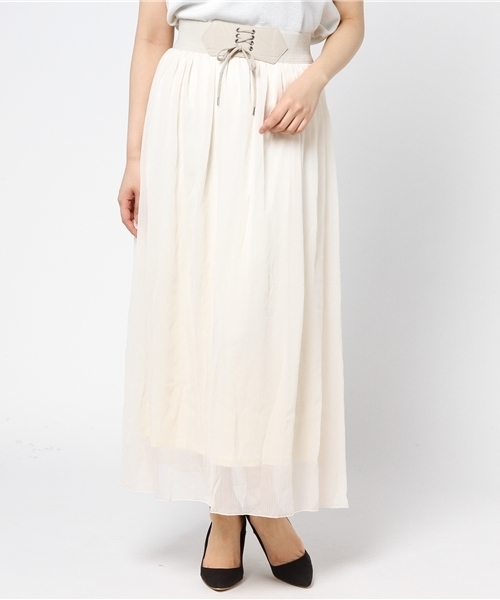 MOUSSY（マウジー）の「WESTERN BELT SKIRT（スカート・レディース・ベージュ/ブラック/オフホワイト・1/2）」の12枚目の写真