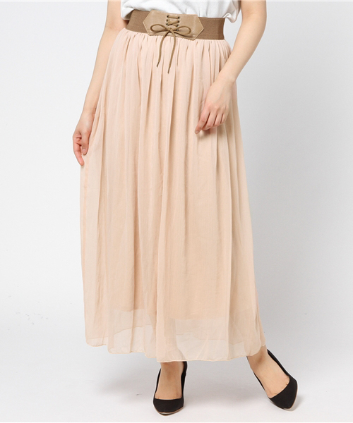 MOUSSY（マウジー）の「WESTERN BELT SKIRT（スカート・レディース・ベージュ/ブラック/オフホワイト・1/2）」の14枚目の写真