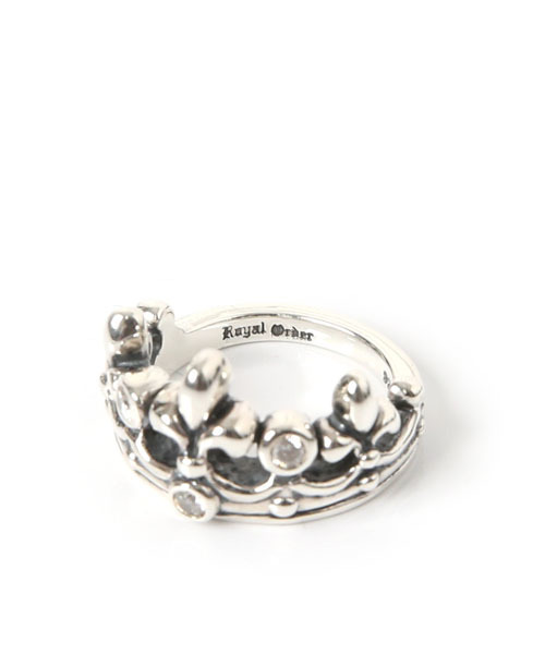 ROYAL ORDER(ロイヤルオーダー)の「TIARA RING w/ DIAMONDS(リング・メンズ・シルバー・9号 US-4h/10号 US-5/13号 US-6h/16号 US-8/15号 US-7h/17号 US-8h/12号 US-6)」の6枚目の写真