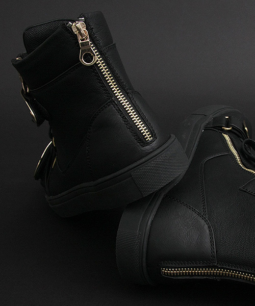 NOMENCLAT（ノーメンクラート）の「ベルクロハイカットスニーカー(プレート/クリスタル)（スニーカー・メンズ・ブラック×ゴールド/ブラック×ブラック・L/S/M）」の19枚目の写真