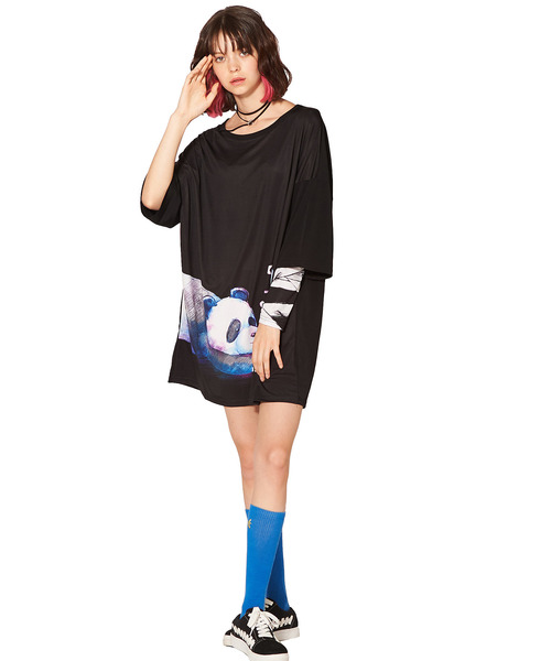 an meets zakka(アンミツザッカ)の「an meets zakka ダブルリング2重チョーカー(チョーカー・レディース・ブラック・ONE SIZE)」の2枚目の写真