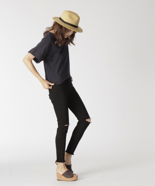 BAYFLOW（ベイフロー）の「BAYFLOW／ダメージスキニーデニム　17AW（デニムパンツ・レディース・インディゴブルー/ブラック/サックスブルー・23inch/24inch/25inch/26inch/27inch）」の17枚目の写真