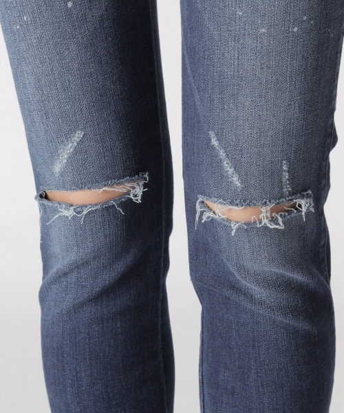 BAYFLOW（ベイフロー）の「BAYFLOW／ダメージスキニーデニム　17AW（デニムパンツ・レディース・インディゴブルー/ブラック/サックスブルー・23inch/24inch/25inch/26inch/27inch）」の21枚目の写真