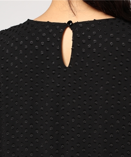 merlot plus（メルロープリュス）の「ドット柄シフォンワンピース7166（ドレス・レディース・ブラック/イエロー/パープル・FREE）」の12枚目の写真