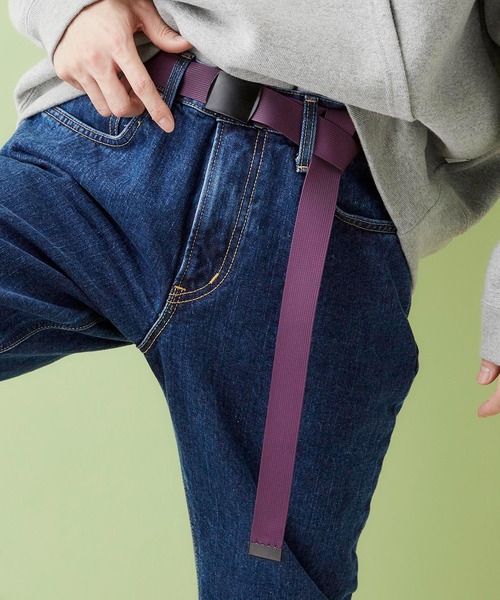 MONO-MART(モノマート)の「ナイロンロングガチャベルト(MONO-MART)(ベルト・メンズ・ホワイト/ブラック/パープル/ネイビー/ブラウン/グレー/レッド/アイボリー・FREE)」の7枚目の写真