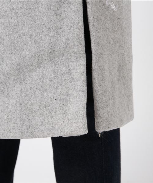 earth music&ecology（アースミュージックアンドエコロジー）の「・サイドスリットロングコート（ノーカラージャケット・レディース・ネイビー/グレー/サックスブルー/キャメル・FREE）」の7枚目の写真