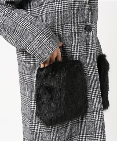 rps（アールピーエス）の「ポケットファーグレンチェックノーカラーコート（その他アウター・レディース・チャコールグレー/ブラック/ブラウン・M）」の16枚目の写真