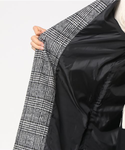 rps（アールピーエス）の「ポケットファーグレンチェックノーカラーコート（その他アウター・レディース・チャコールグレー/ブラック/ブラウン・M）」の11枚目の写真